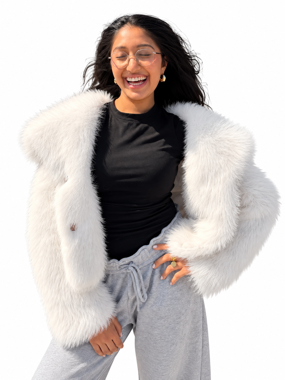 Veste Fourrure – Blanc 🤍